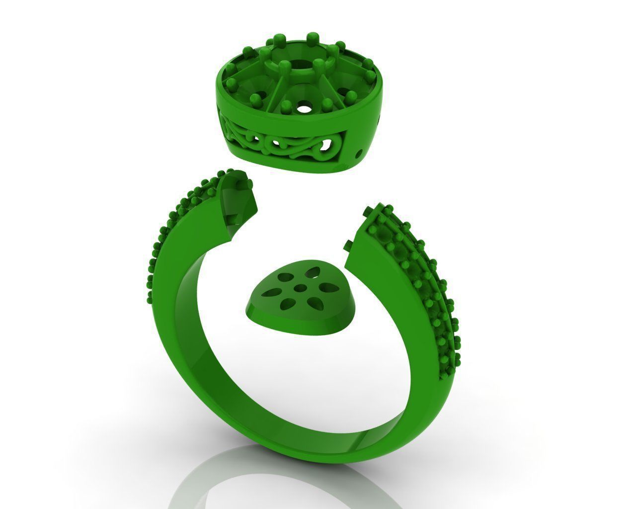 Solitaire Diamond Rings 3D print model_6