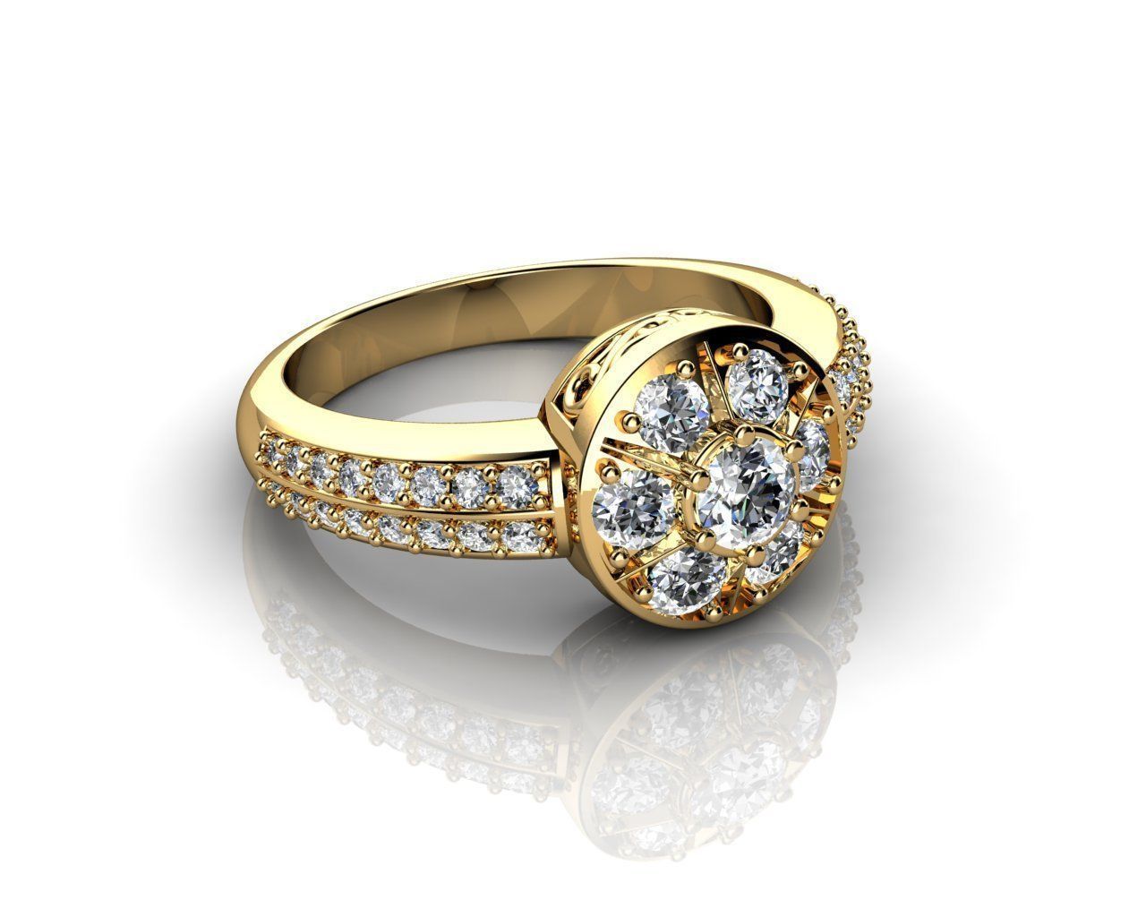 Solitaire Diamond Rings 3D print model_4
