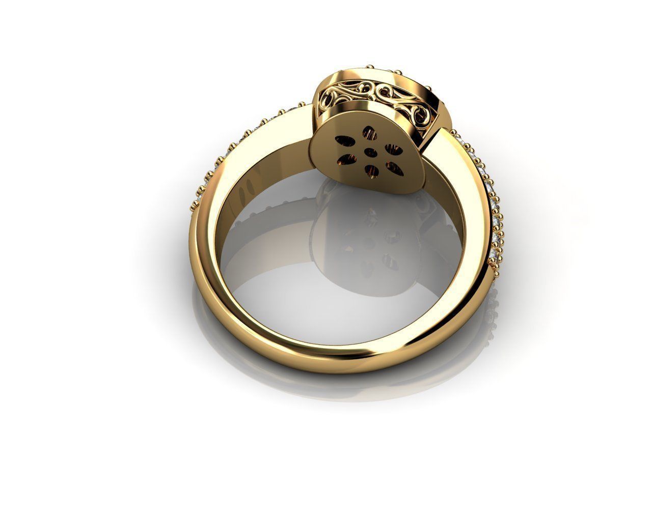 Solitaire Diamond Rings 3D print model_5