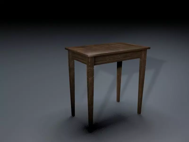 Old Table Free low-poly 3D model_0