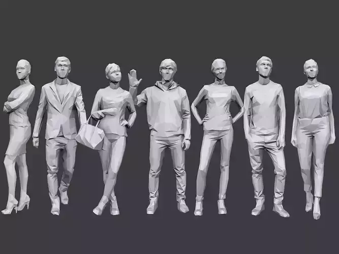 Lowpoly People Casual Pack Volume 11