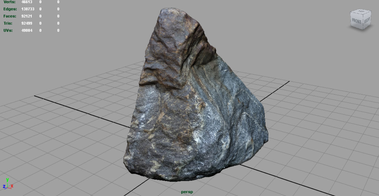MIGMATITE rock Low-poly 3D model_3
