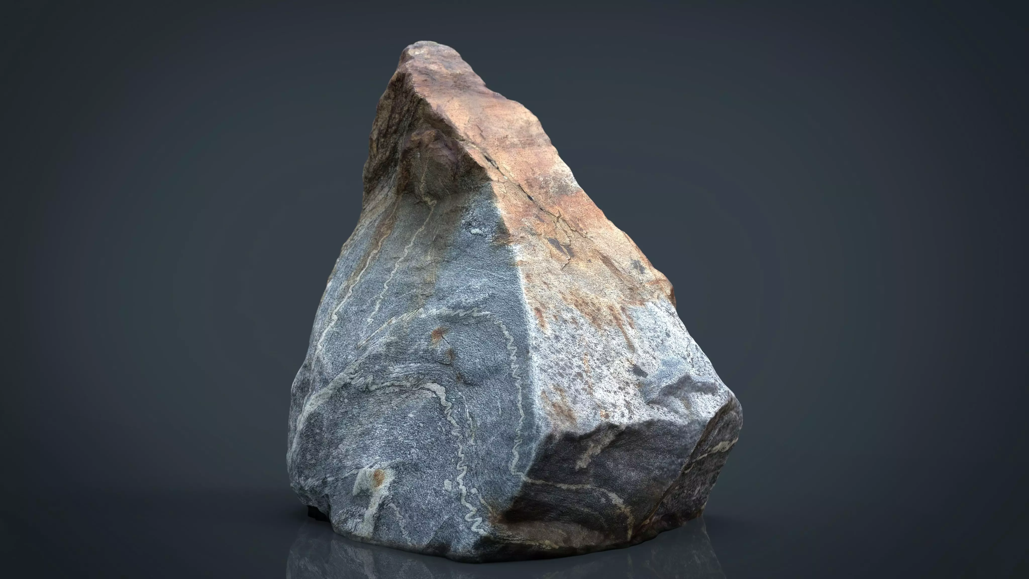 MIGMATITE rock Low-poly 3D model_0