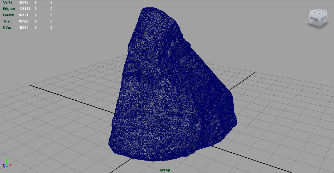 MIGMATITE rock Low-poly 3D model_4