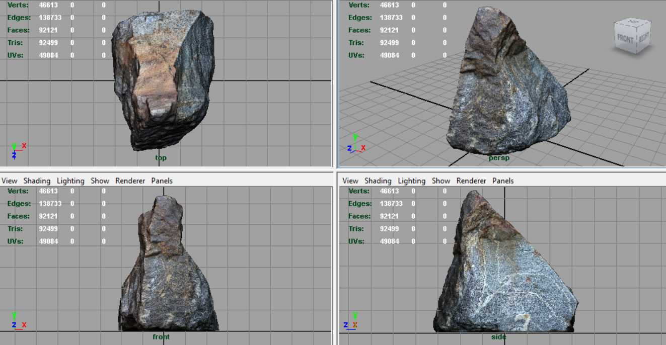 MIGMATITE rock Low-poly 3D model_9