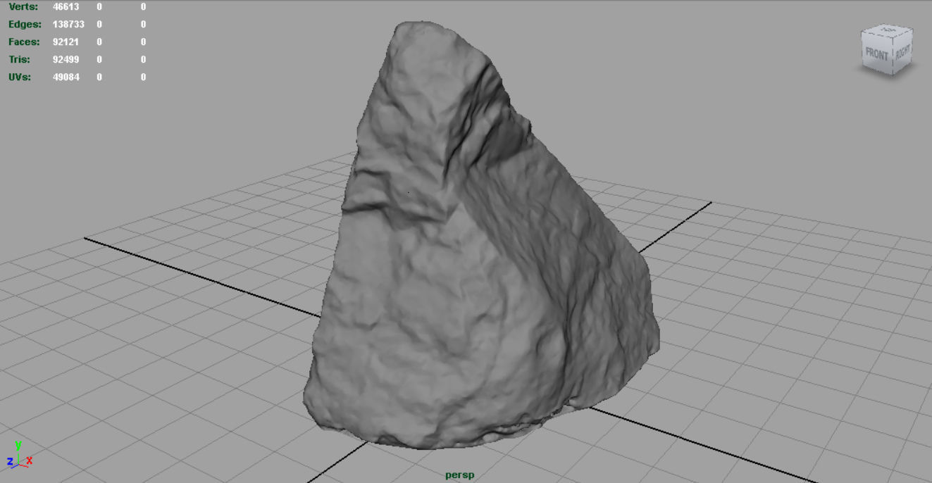 MIGMATITE rock Low-poly 3D model_2