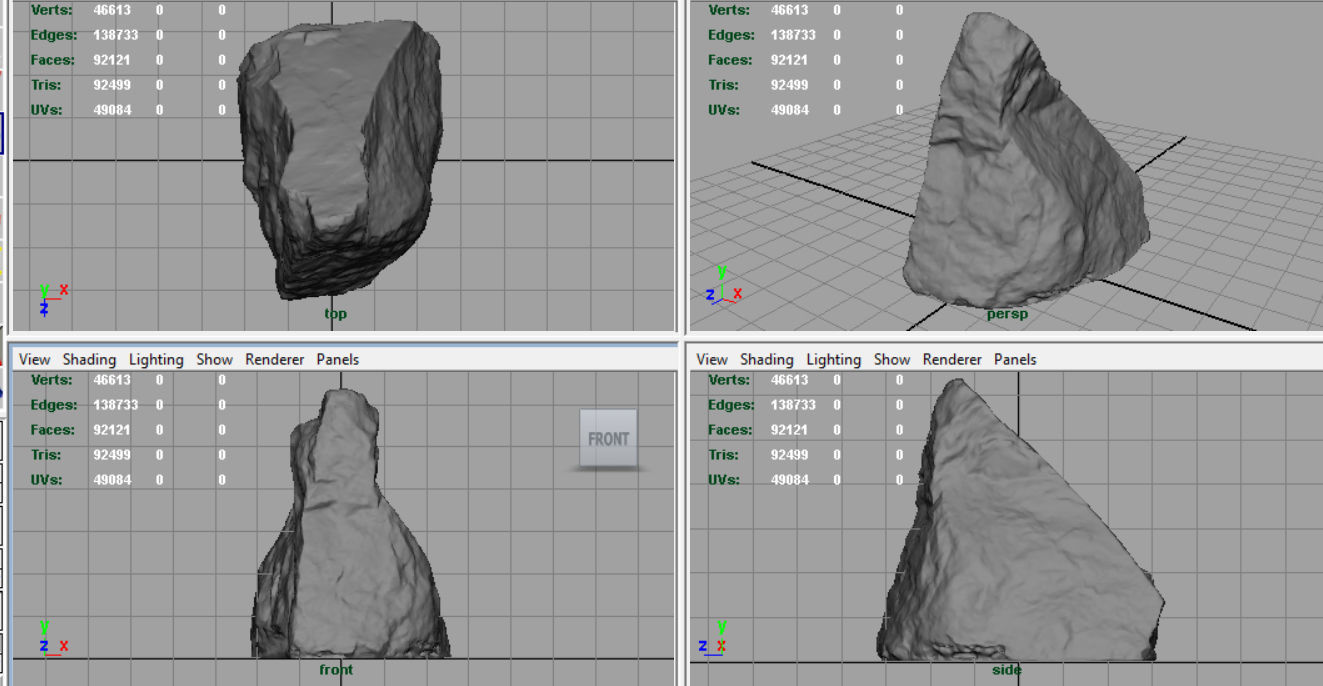 MIGMATITE rock Low-poly 3D model_8