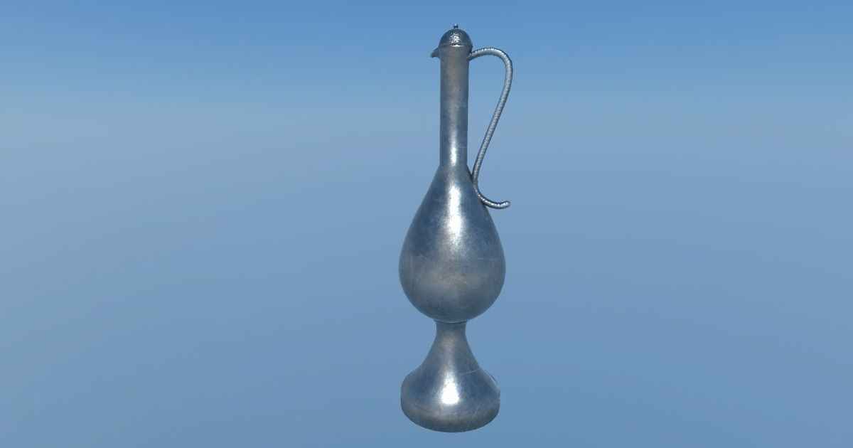 Medieval Table Setup Low-poly 3D model_11