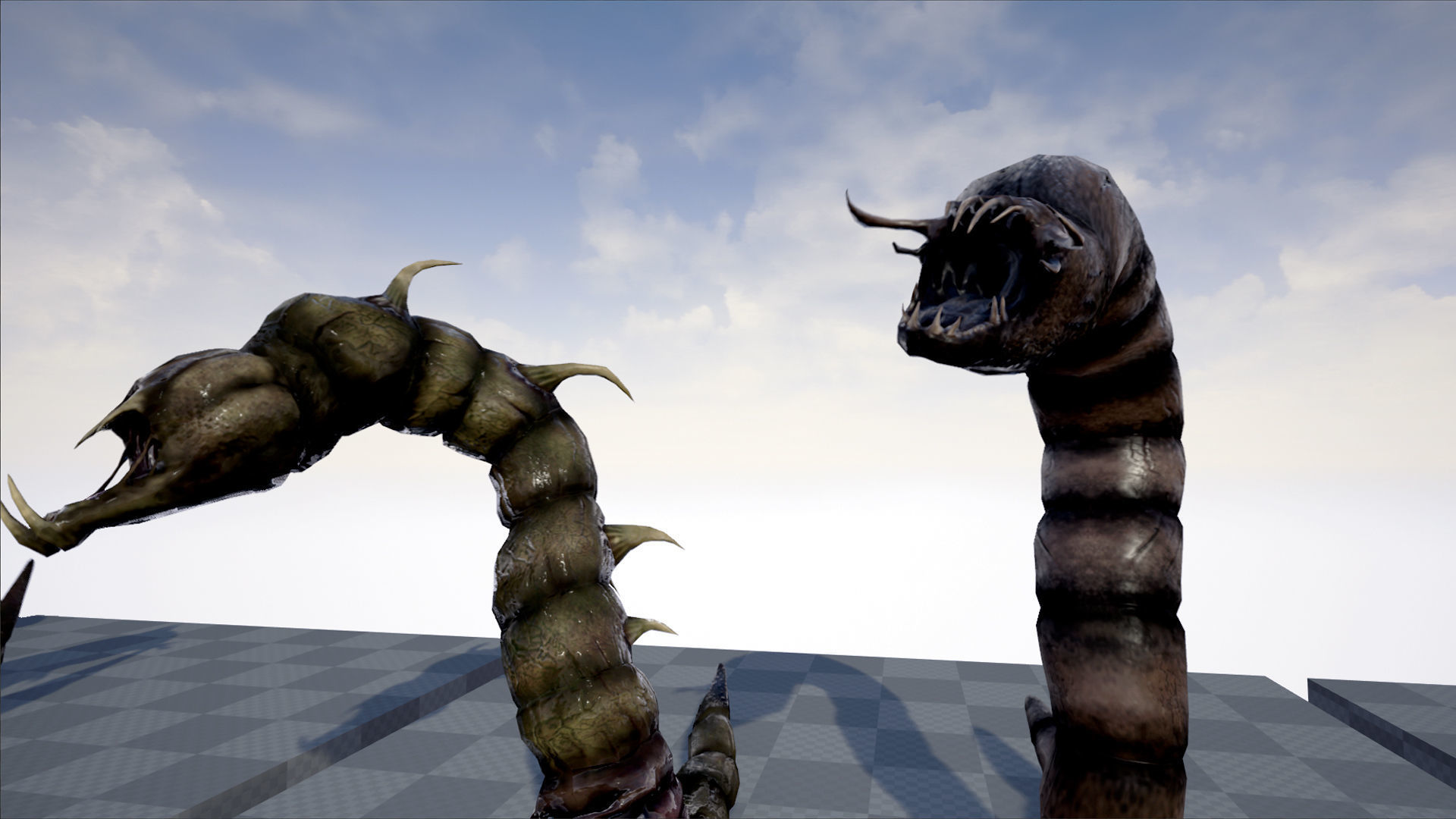 Worms insect Low-poly 3D model_14