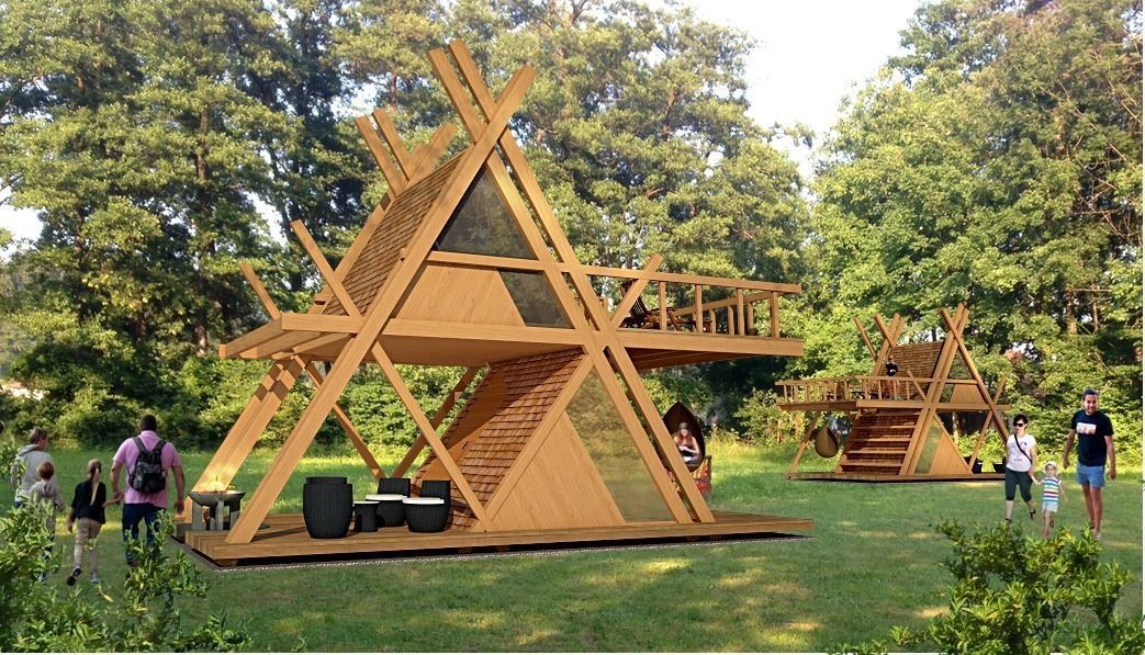 glamping MOD perfect for nature camping resort Low-poly 3D model_3