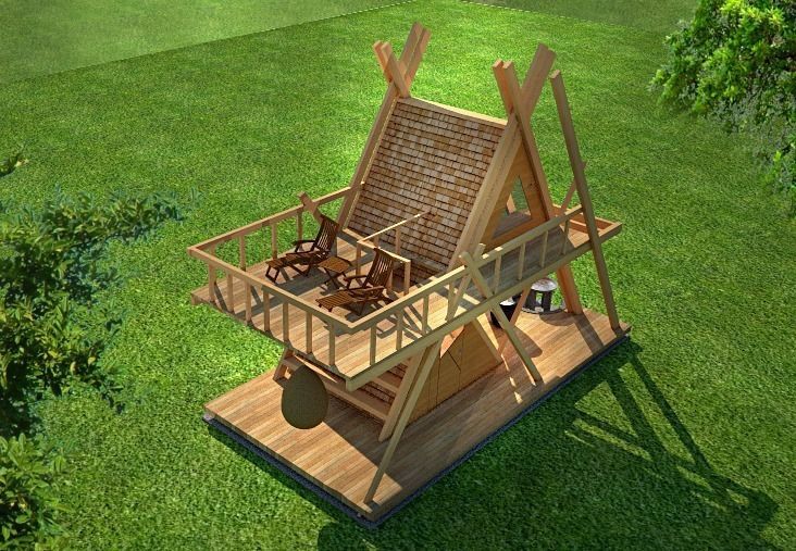 glamping MOD perfect for nature camping resort Low-poly 3D model_4