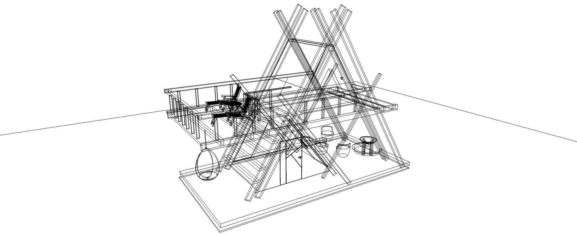 glamping MOD perfect for nature camping resort Low-poly 3D model_9