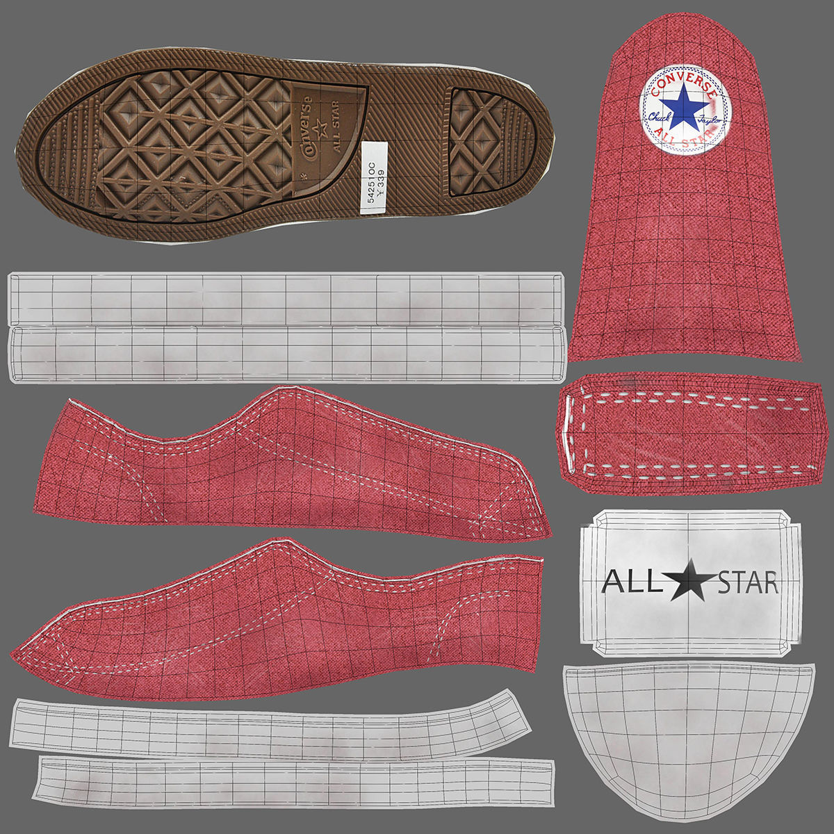 Cartoon Girl NoRigged 3D model_21