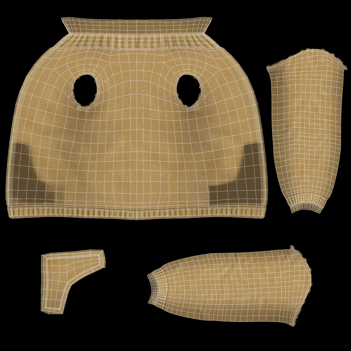 Cartoon Girl NoRigged 3D model_24