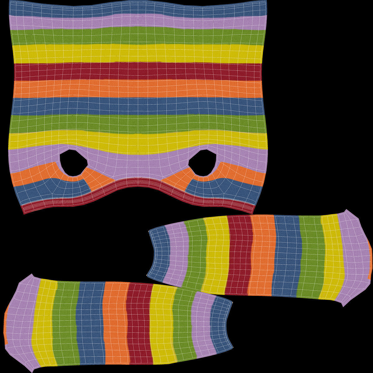 Cartoon Girl NoRigged 3D model_22