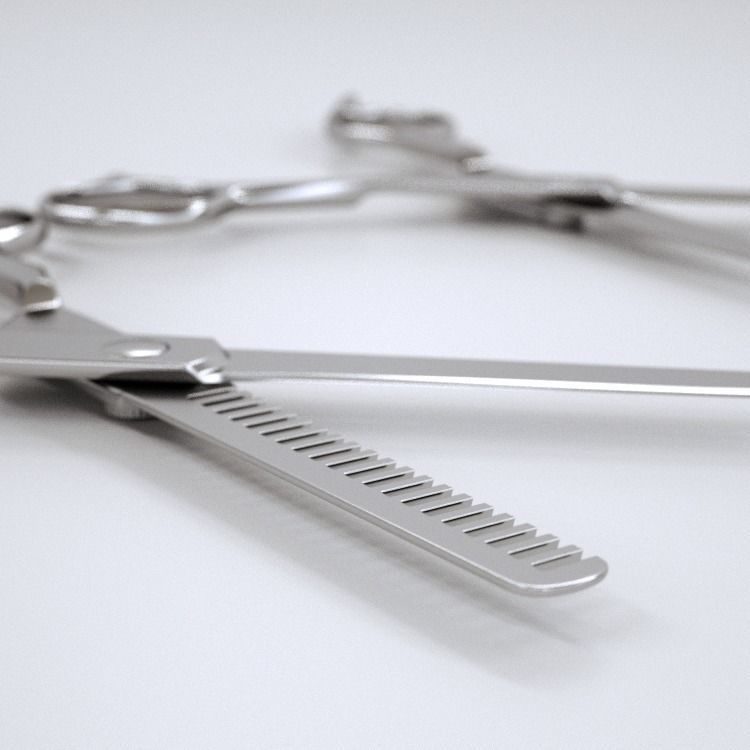 Barber scissors 3D model_1
