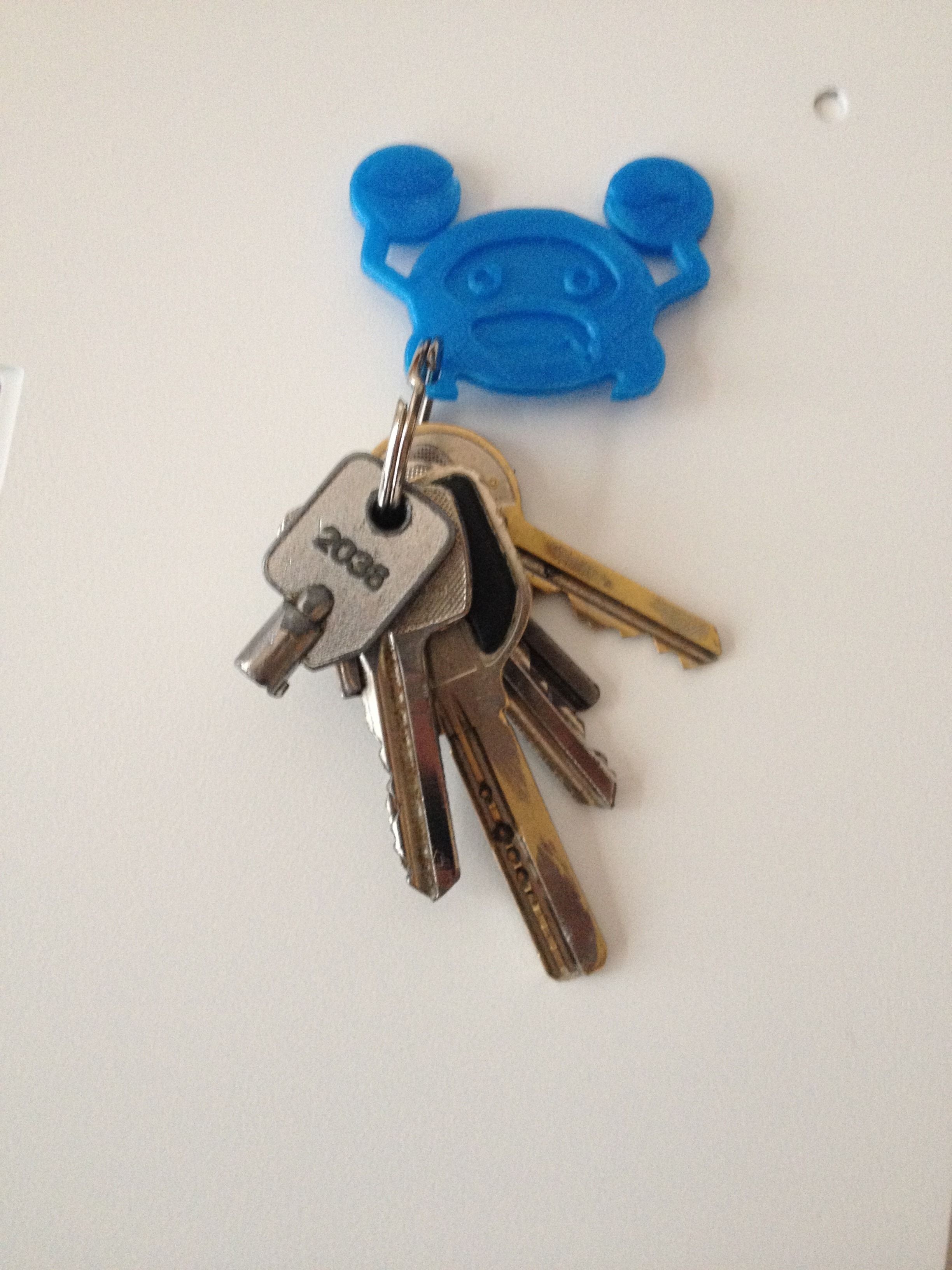 SpyCrab key holder with keys hanging from it 3D print model_1