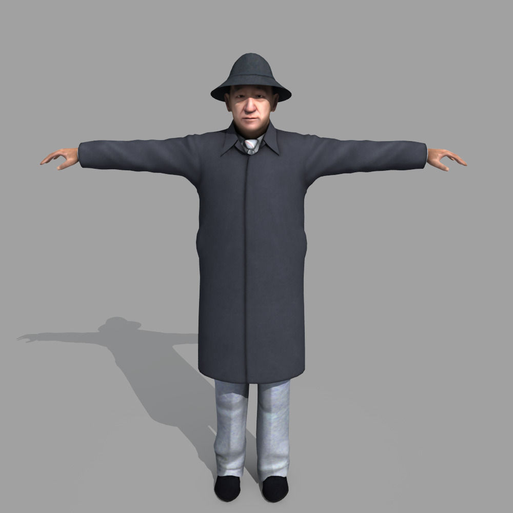 Asian Man 01 3D model_1