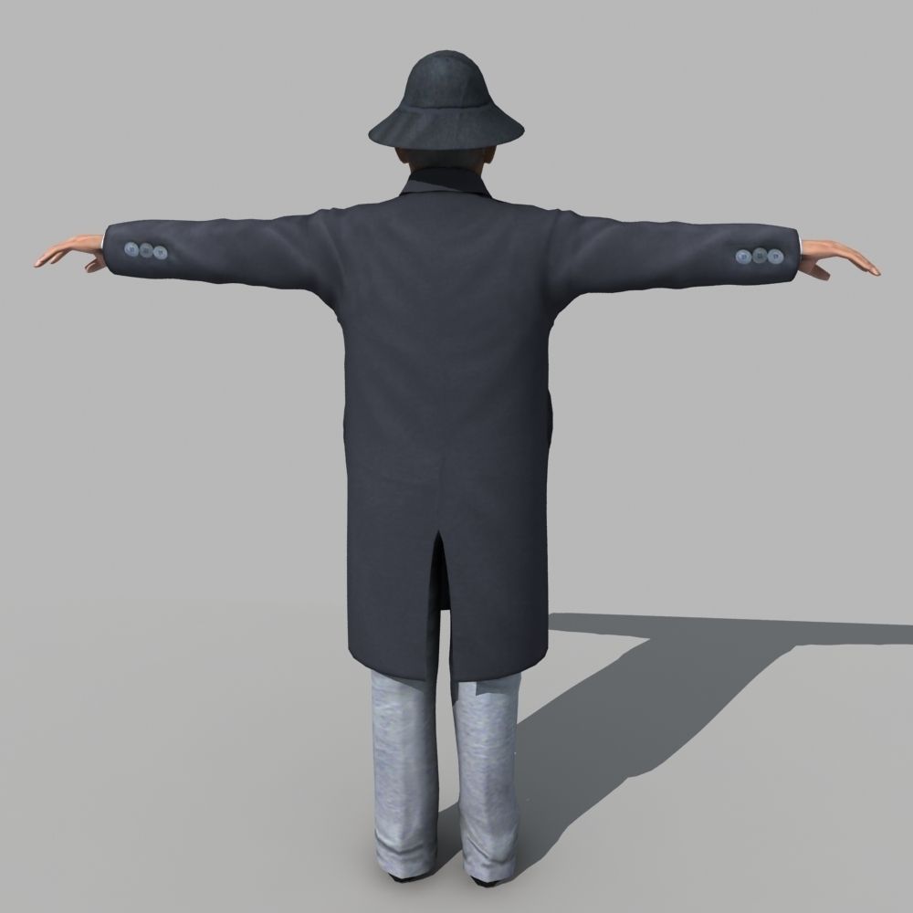 Asian Man 01 3D model_4