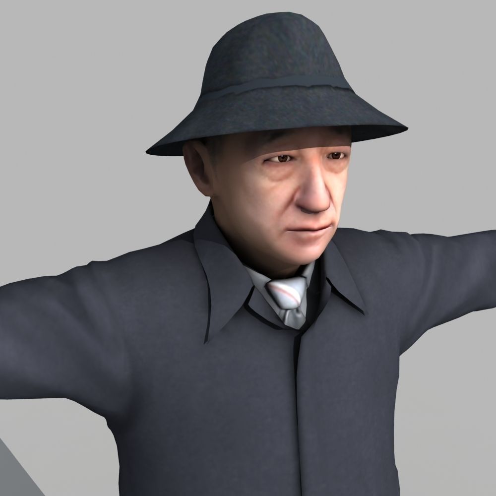 Asian Man 01 3D model_5