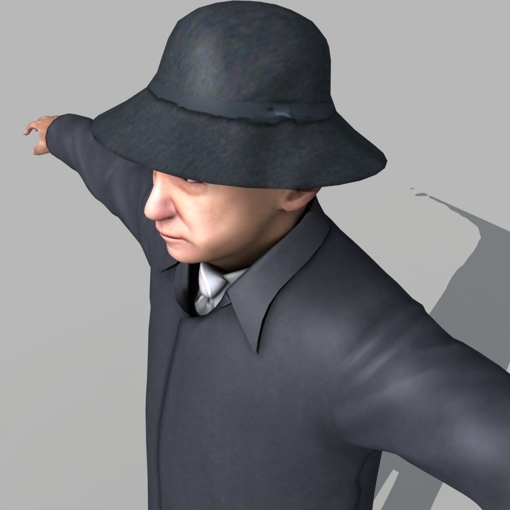 Asian Man 01 3D model_9