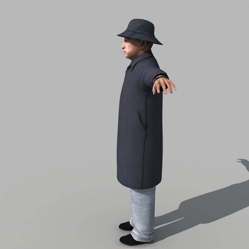 Asian Man 01 3D model_2