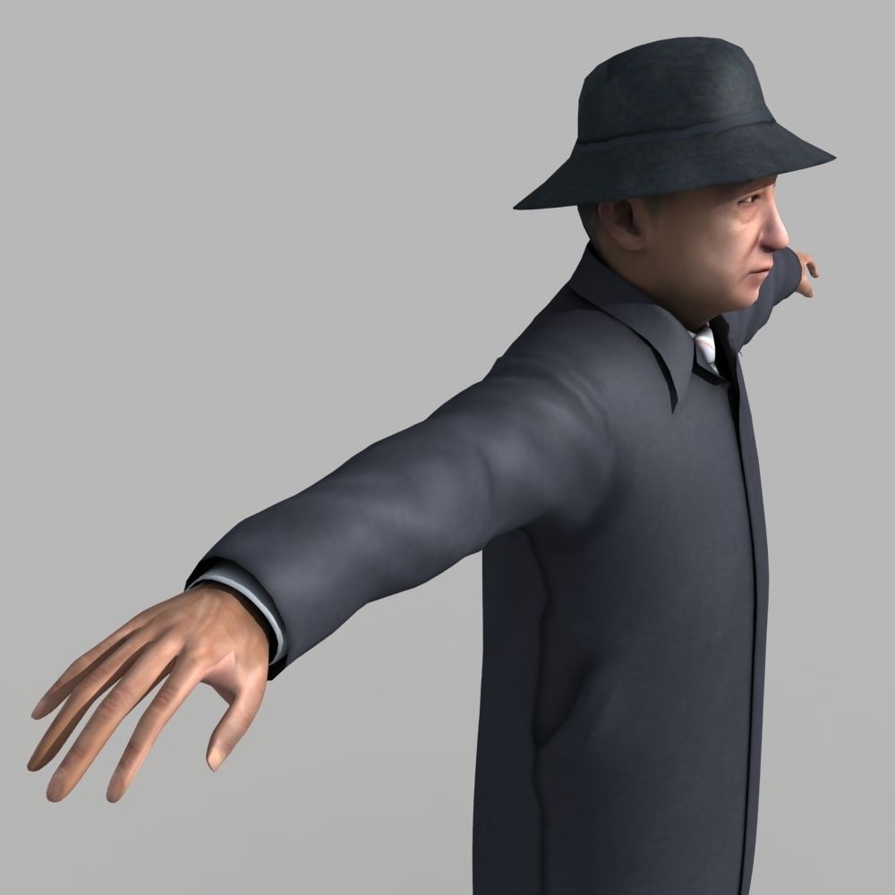 Asian Man 01 3D model_6