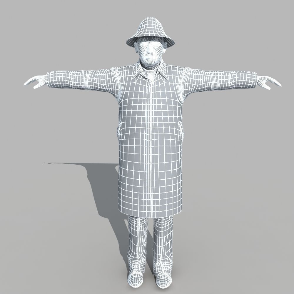 Asian Man 01 3D model_12