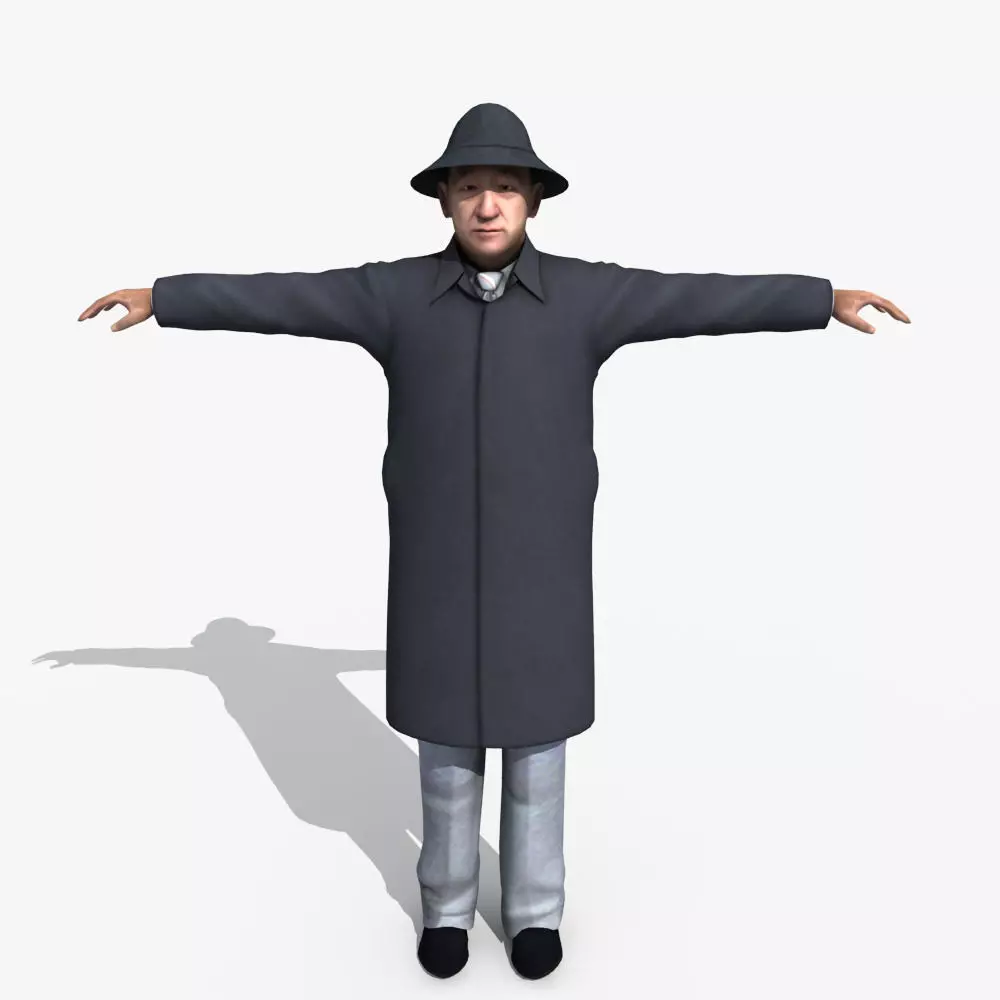 Asian Man 01 3D model_0