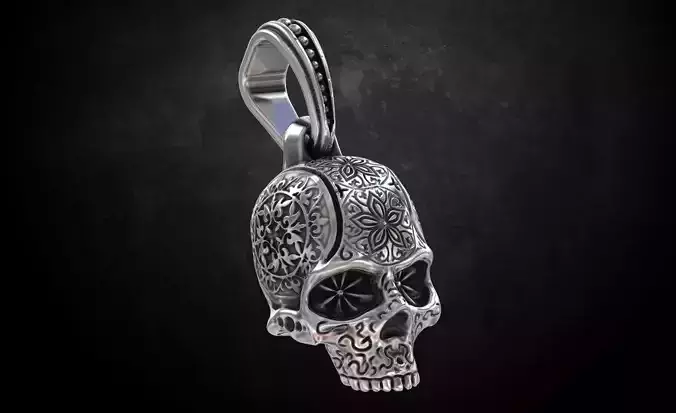 Pendant skull with patterns 205
