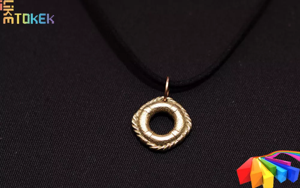 LifeBuoy pendant 3D print model_0