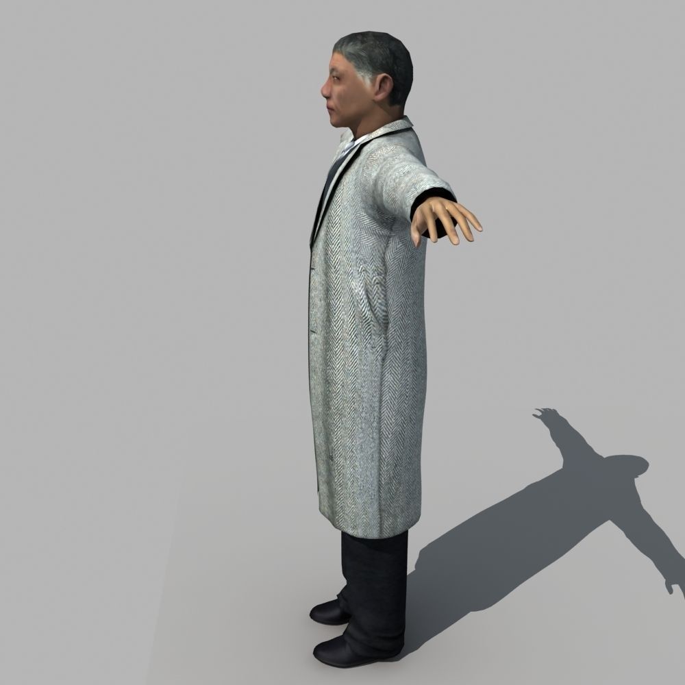 Asian Man 02 3D model_3