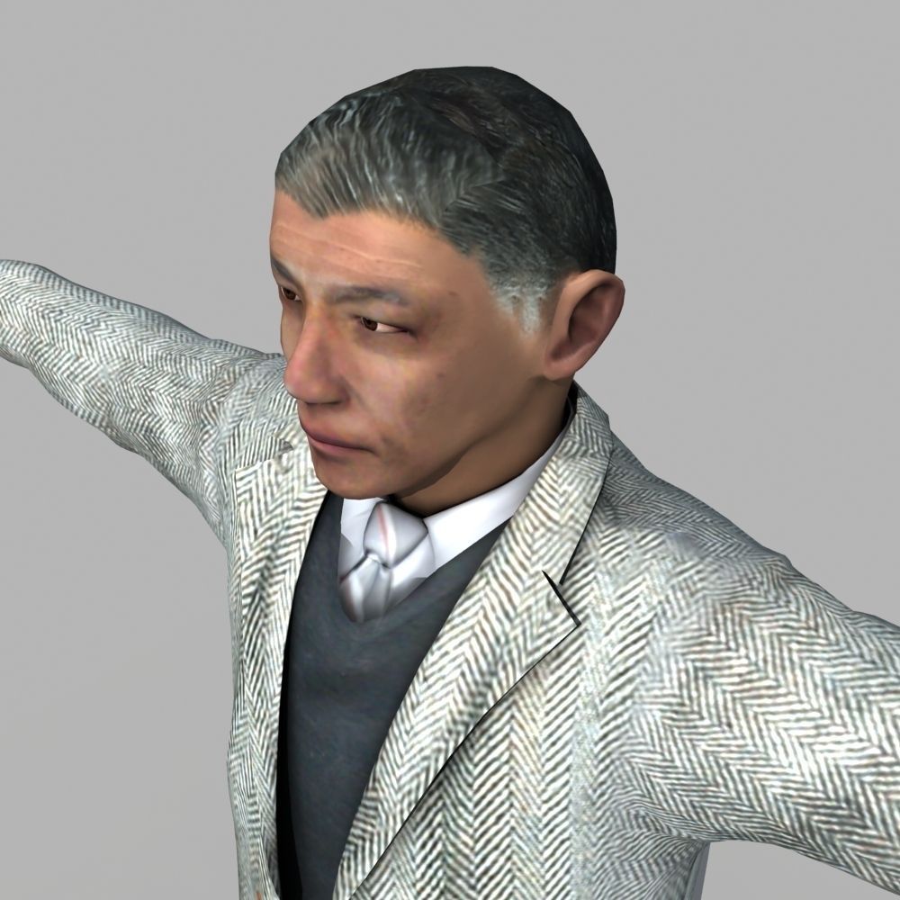 Asian Man 02 3D model_9