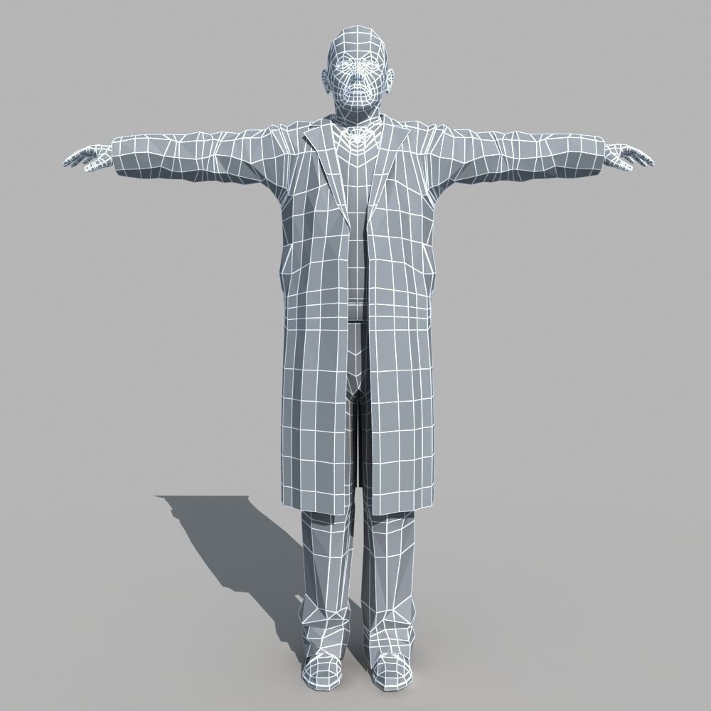 Asian Man 02 3D model_8
