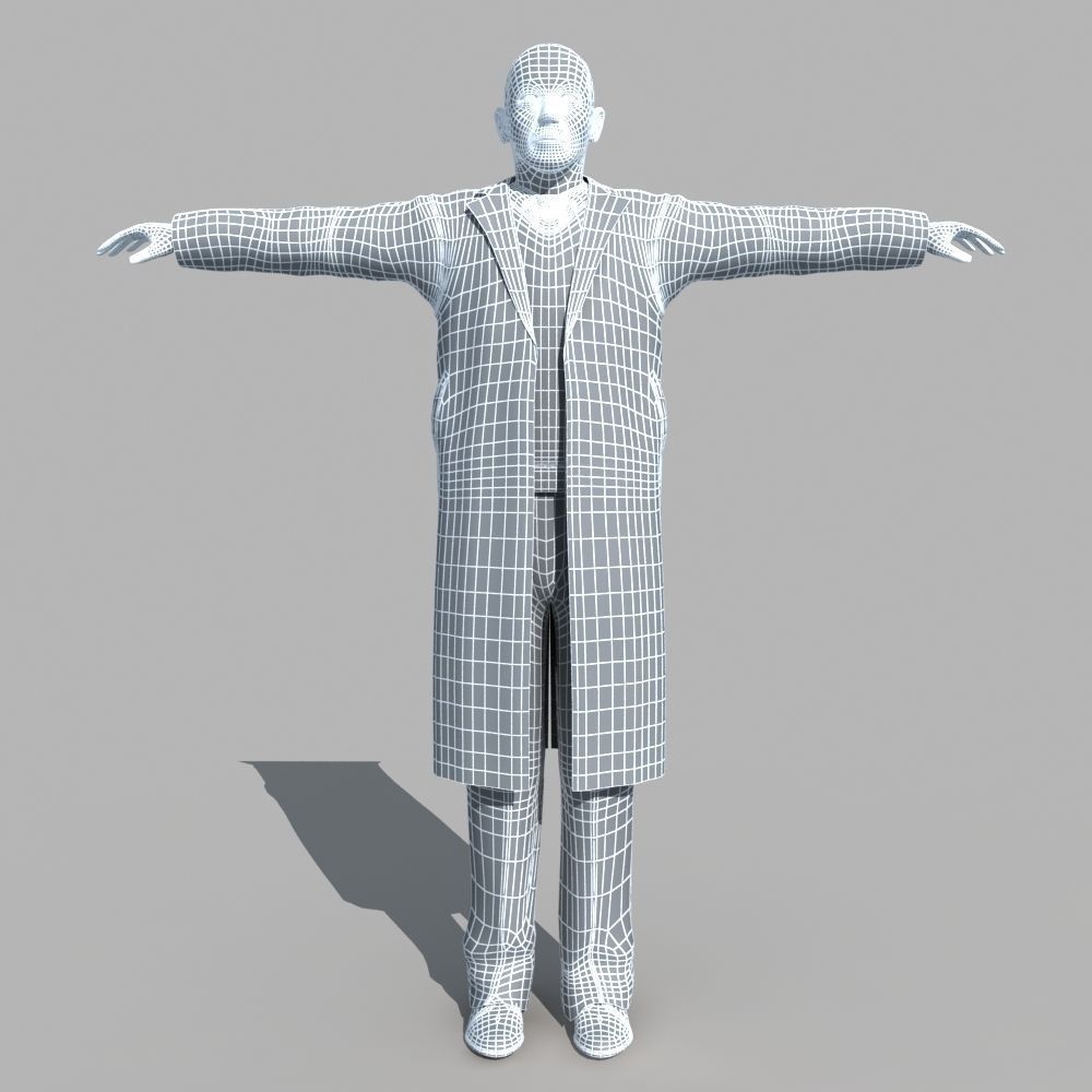 Asian Man 02 3D model_10
