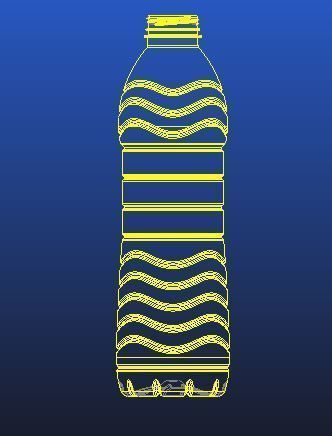 500ml water bottle B0001 3D print model_5