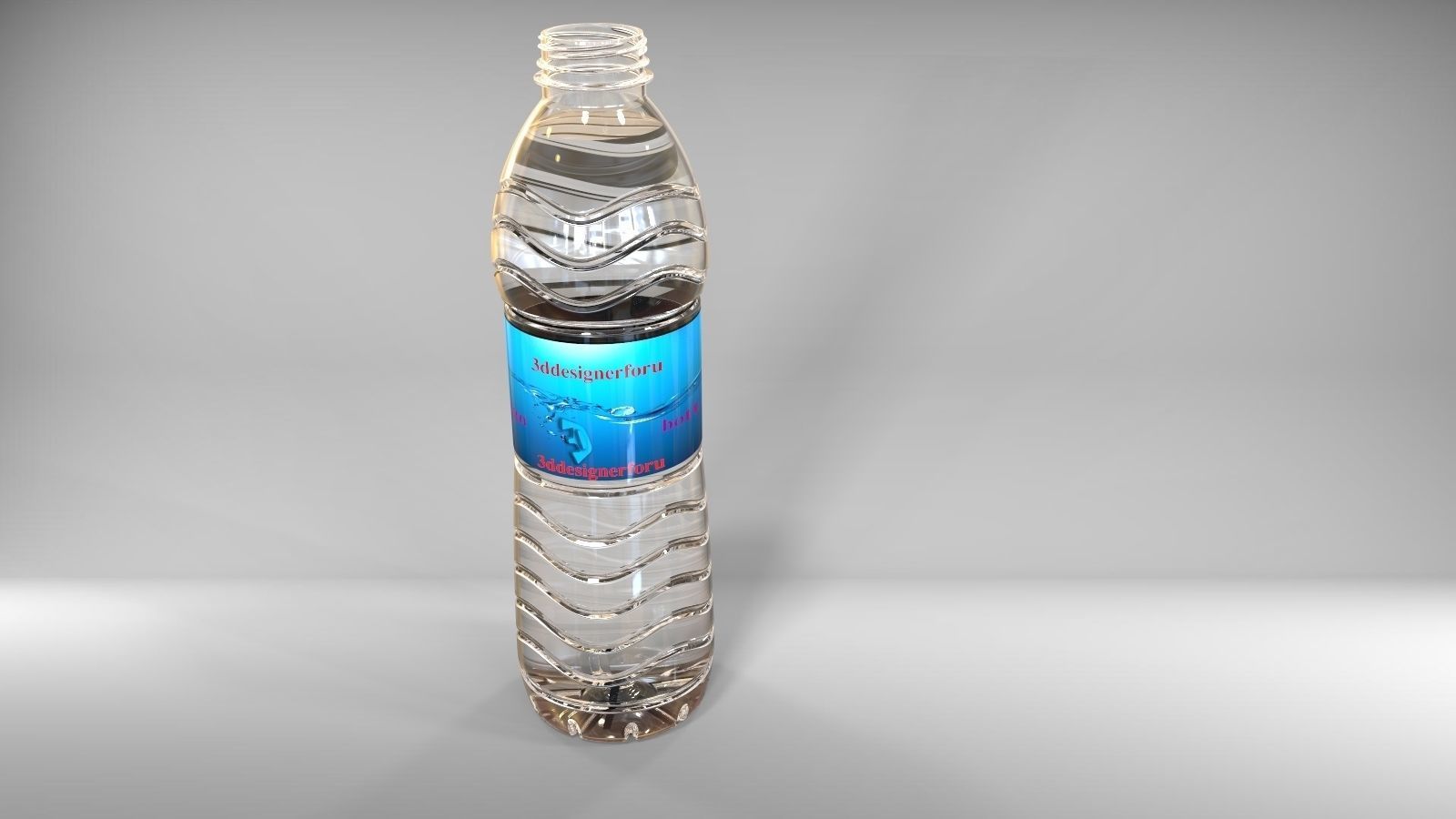 500ml water bottle B0001 3D print model_1
