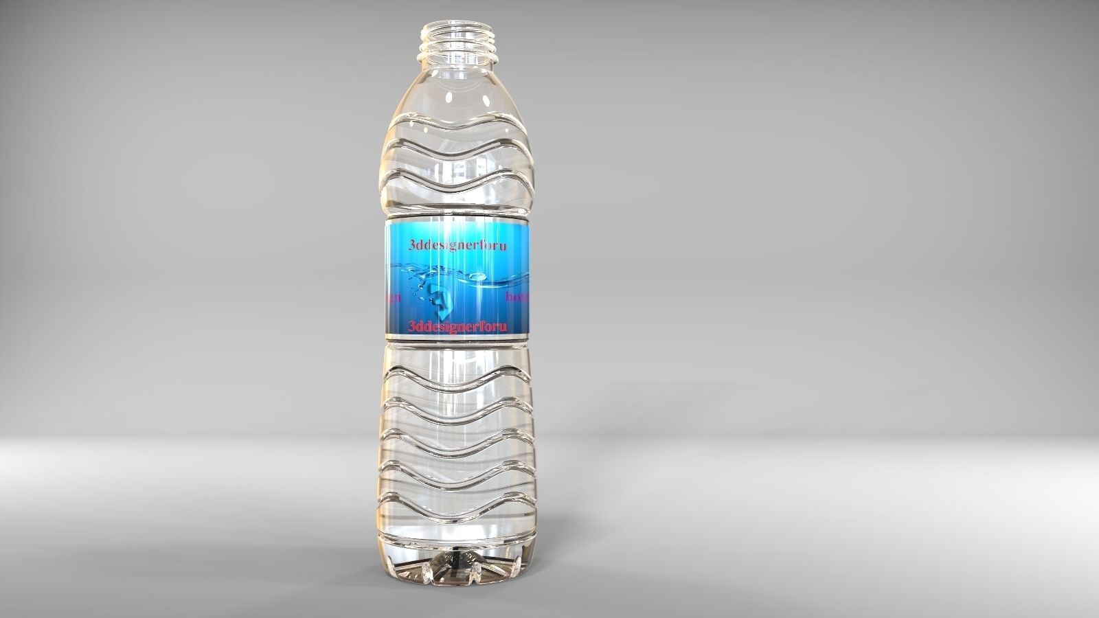 500ml water bottle B0001 3D print model_2
