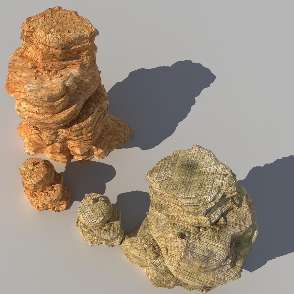 Desert Rock 3D model_11