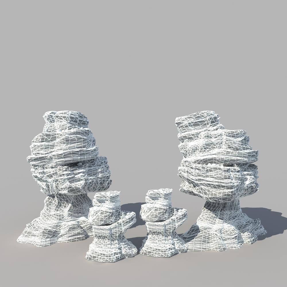 Desert Rock 3D model_9