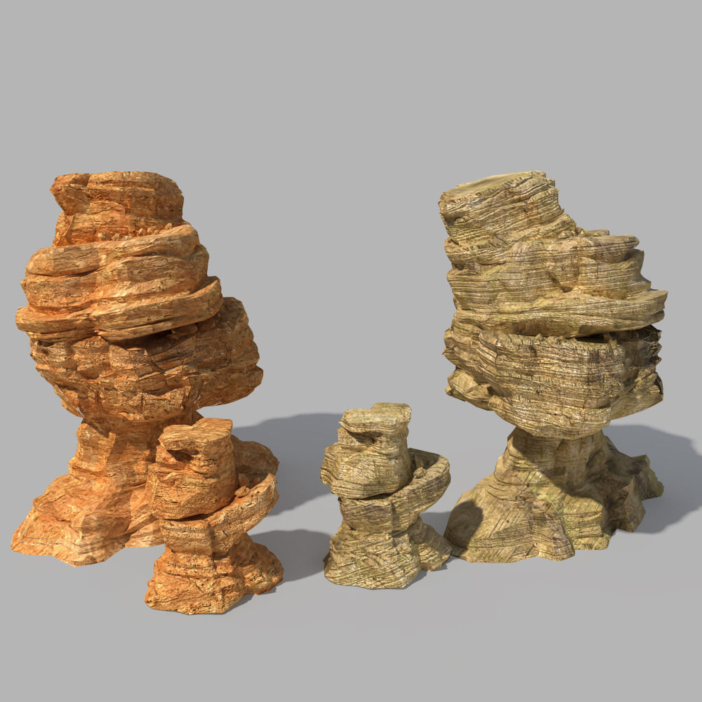 Desert Rock 3D model_14