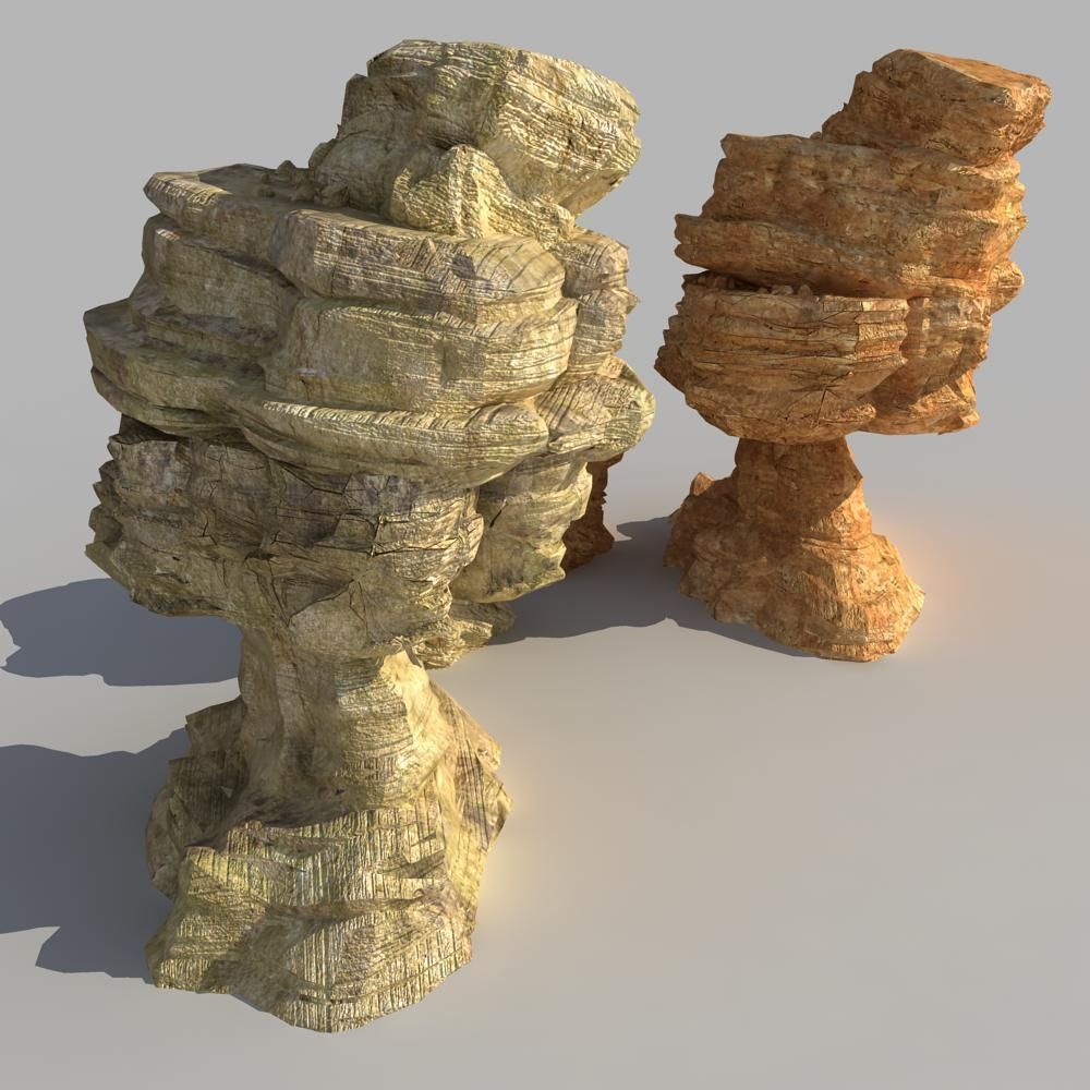 Desert Rock 3D model_5