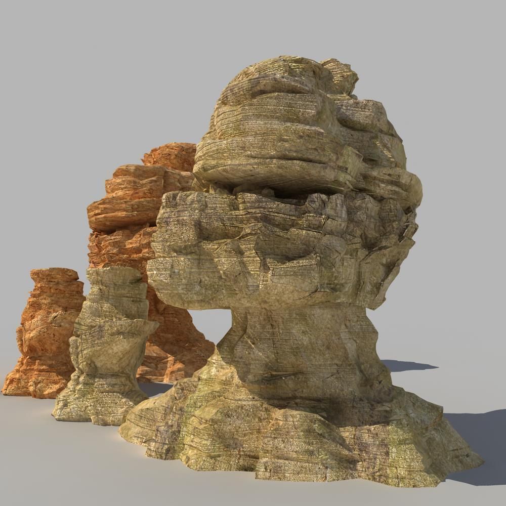 Desert Rock 3D model_7