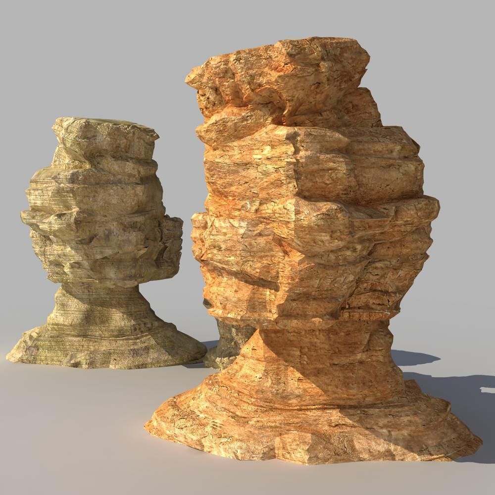 Desert Rock 3D model_3