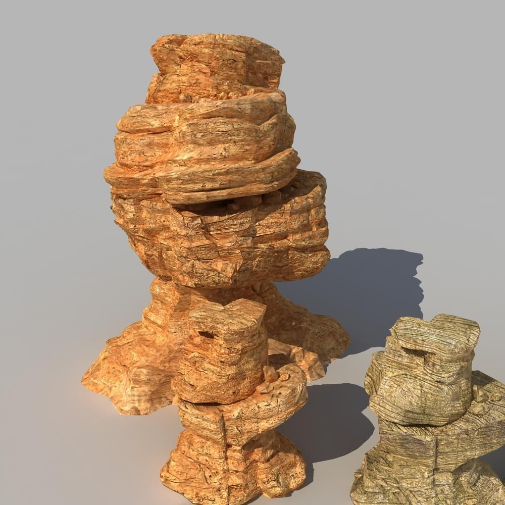 Desert Rock 3D model_1