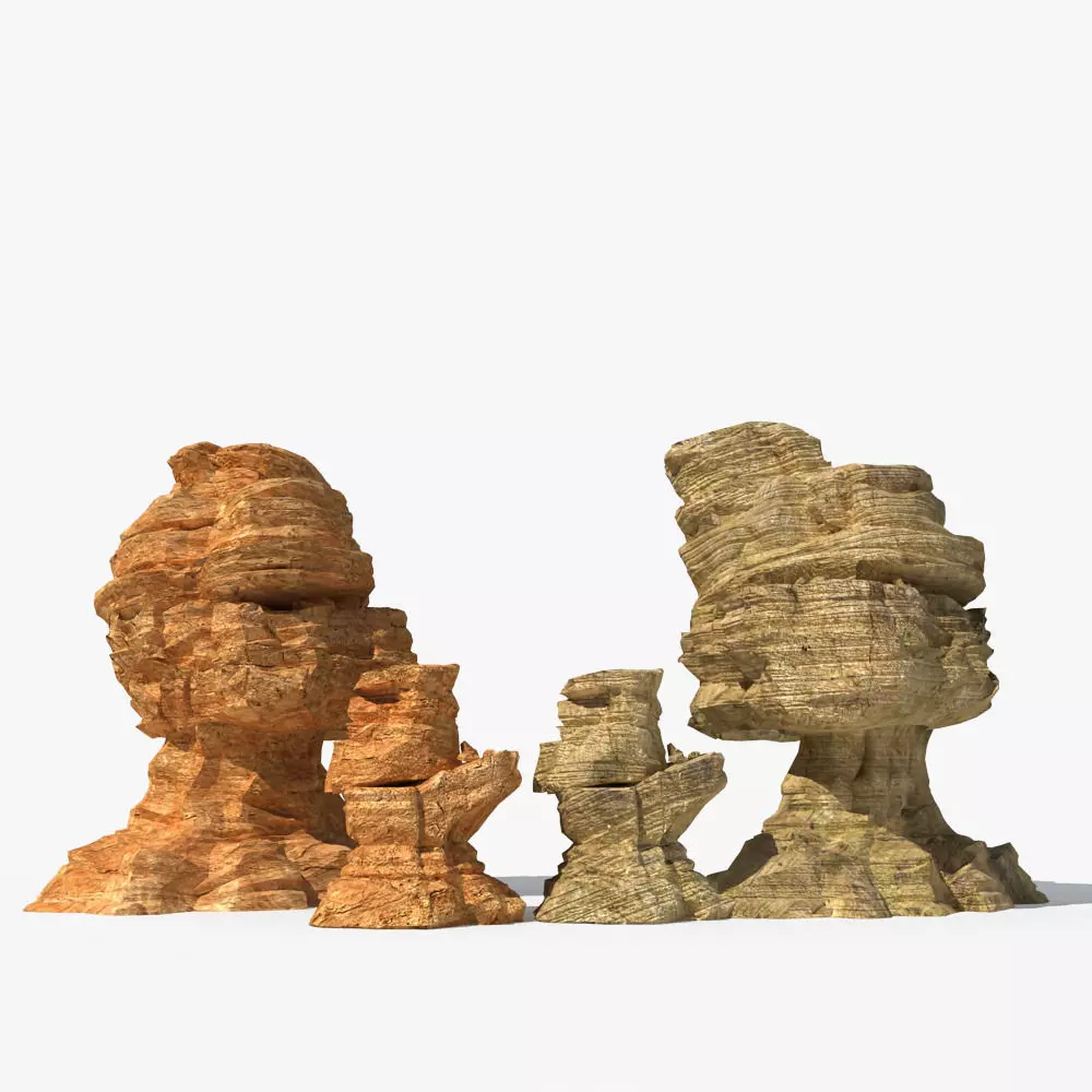 Desert Rock 3D model_0