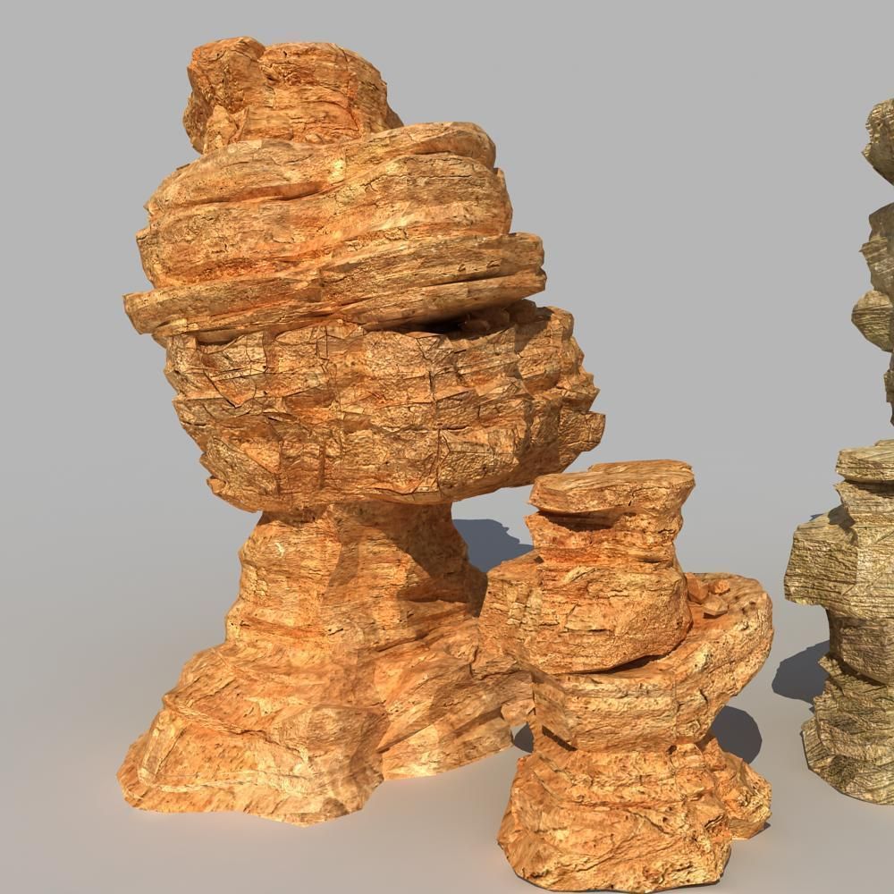 Desert Rock 3D model_6