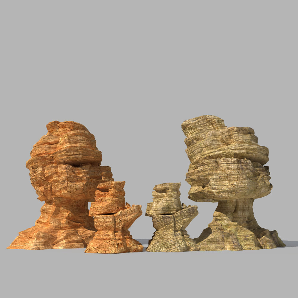 Desert Rock 3D model_8