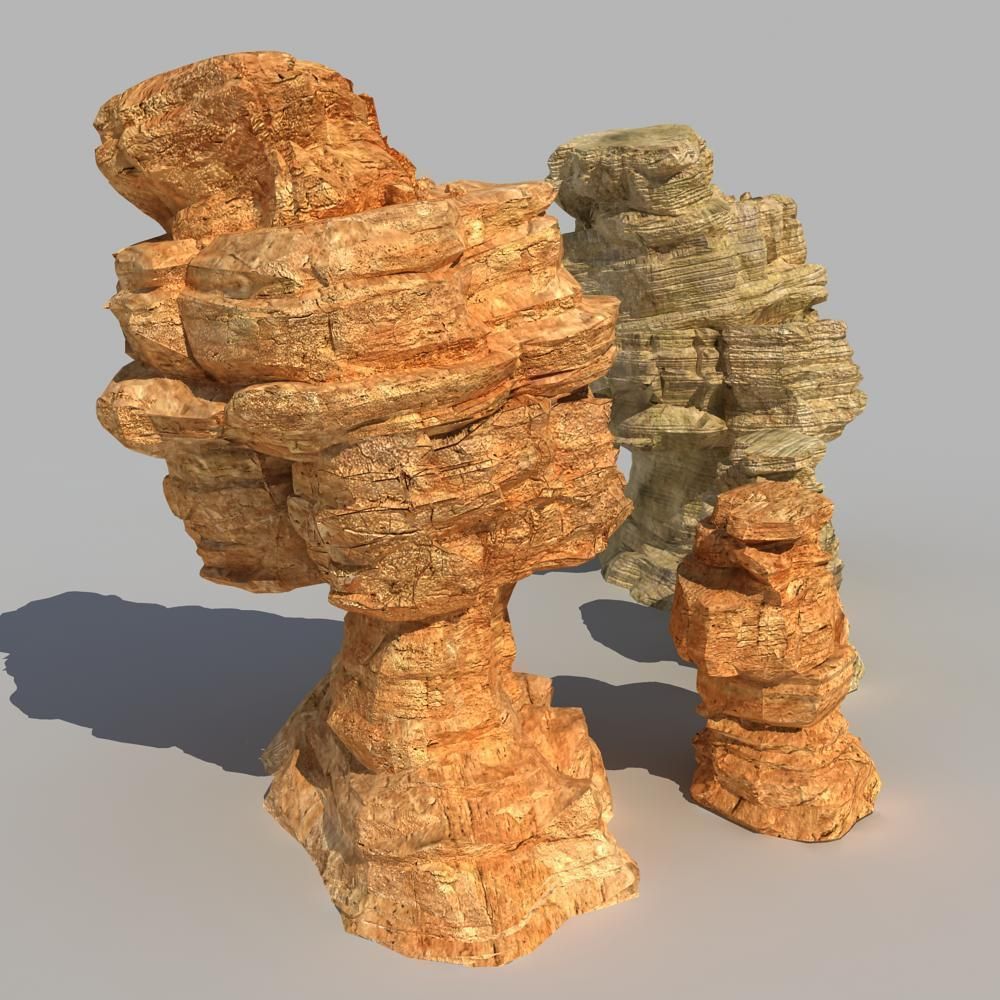 Desert Rock 3D model_2