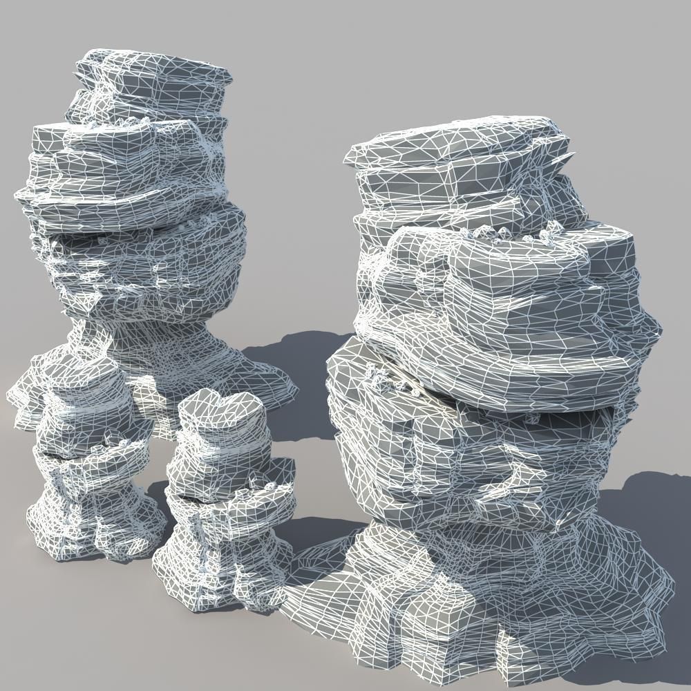 Desert Rock 3D model_13